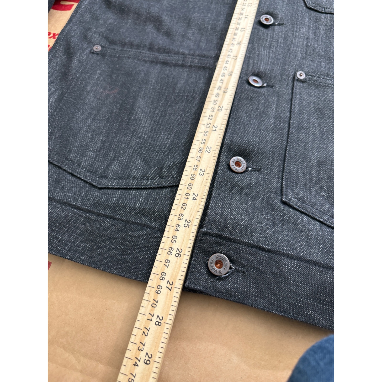 Railcar Fine Goods Deuce Jacket Mens M Indigo Raw Denim Chore Coat Made In Usa — image 6 of 8